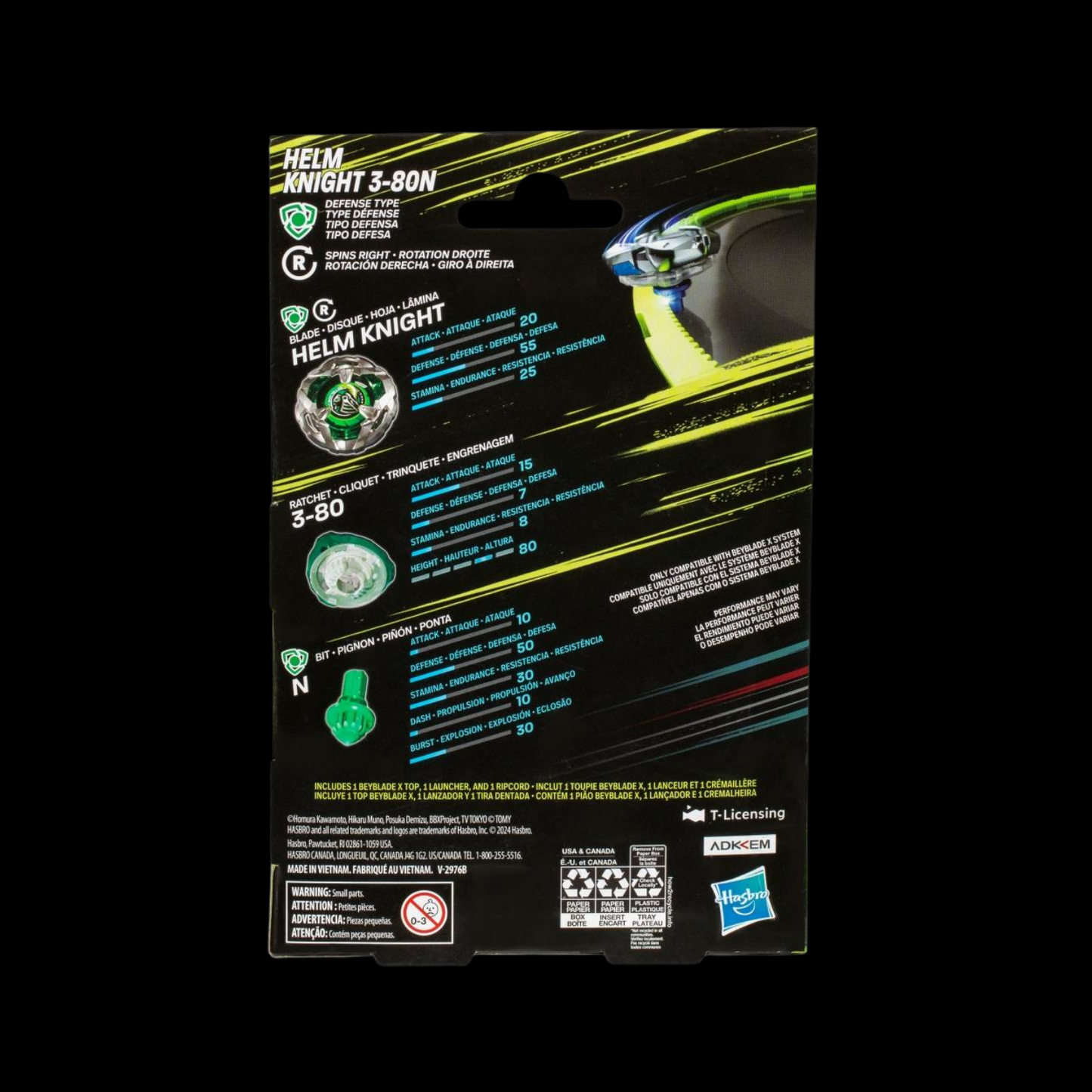 Beyblade X Helm Knight 3-80N Kit de Démarrage