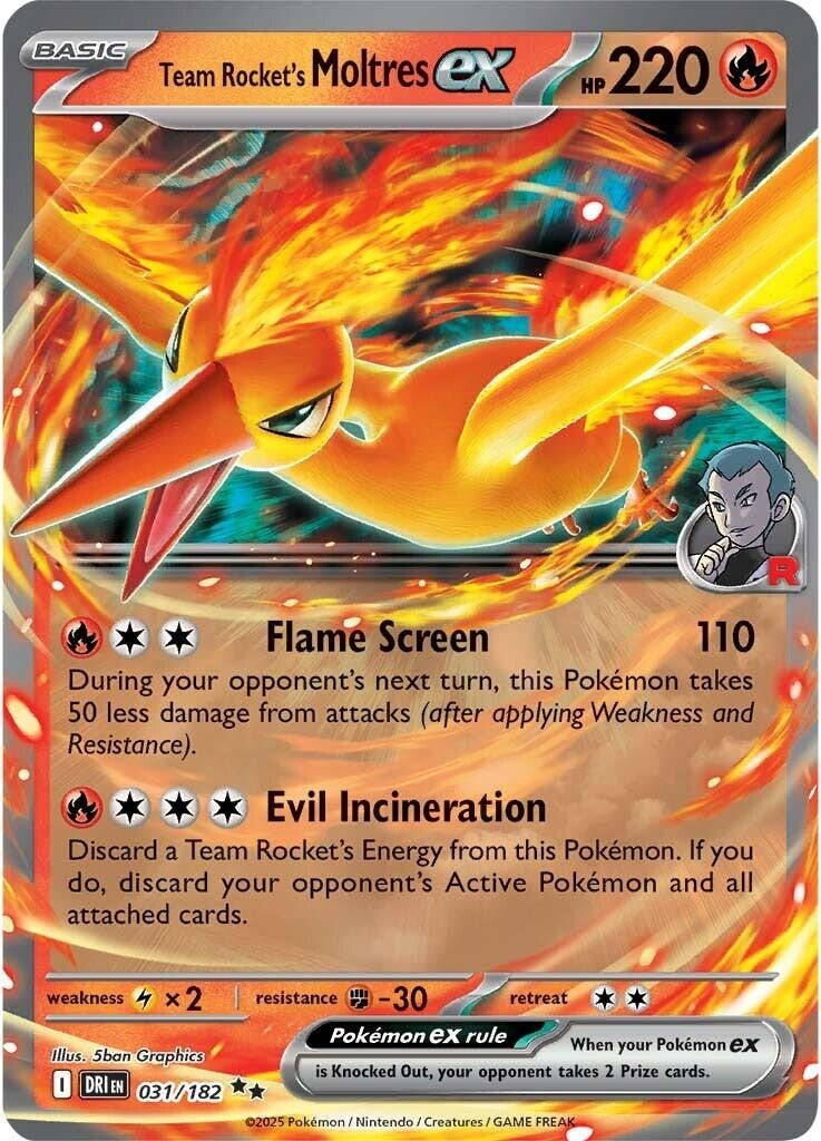 Team Rocket's Moltres ex (031/182) (DRI)