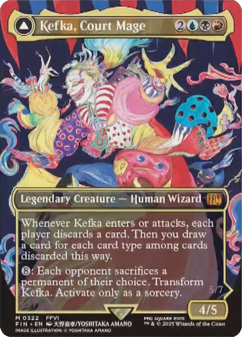 Kefka, Court Mage Foil (0322) (Borderless) (322) (FIN)