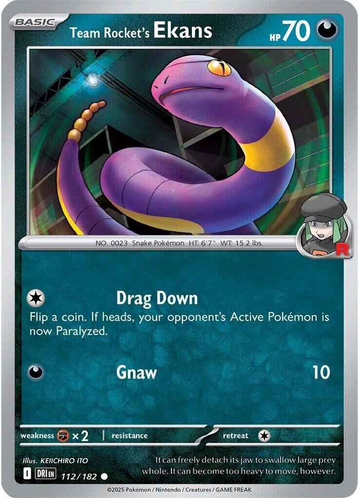 Team Rocket's Ekans (112/182) (DRI)