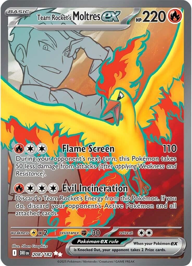 Team Rocket's Moltres ex (208/182) (DRI) – Card Dynasty