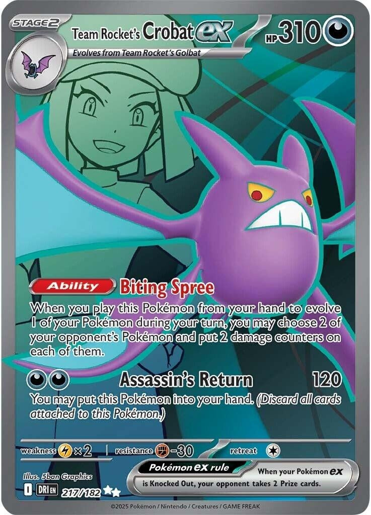 Team Rocket's Crobat ex (217/182) (DRI)