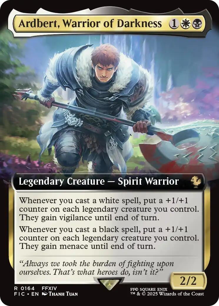 Ardbert, Warrior of Darkness (Extended Art) (164) (FIC)