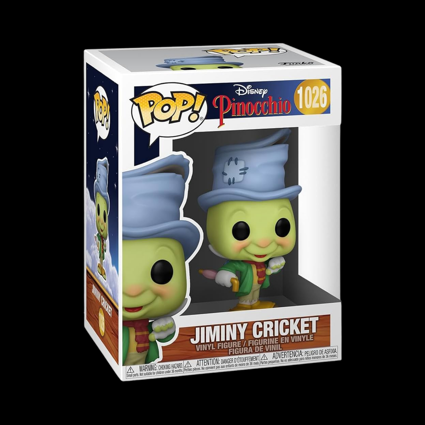 Disney Pinocchio Jiminy Cricket Funko Pop! Vinyl Figure #1026 + Protector
