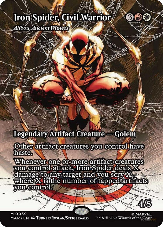 Iron Spider, Civil Warrior - Alibou, Ancient Witness (Borderless) (39) (Marvel Universe Eternal-Legal) (MAR)