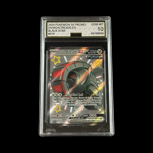 Pokemon Slab Iron Treads EX Paldean Fates 073 Black Star AGS 10 Gem 2024