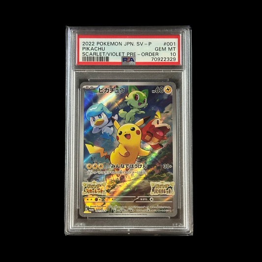 Pokemon JP Slab Pickachu SV-P Pre Order 001/SV-P PSA 10 Gem 2022