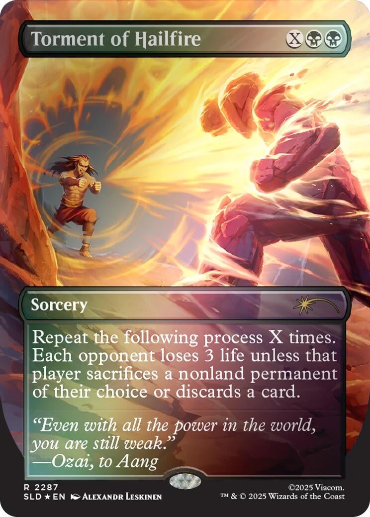Torment of Hailfire (2287) (Rainbow Foil) (2287) (SLD)