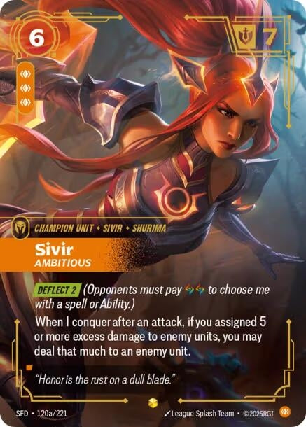 Sivir - Ambitious (Alternate Art) (120a/221) (SPF)
