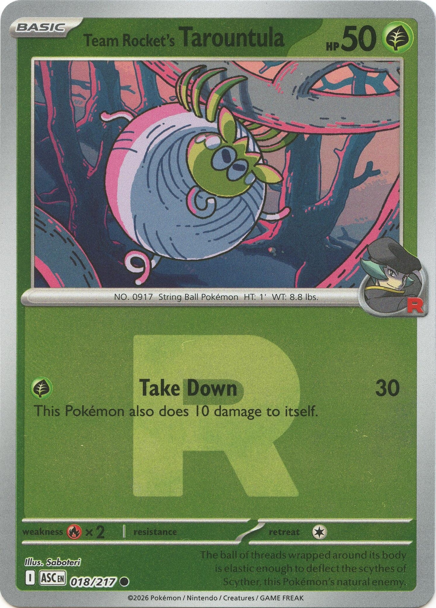 Team Rocket's Tarountula (Team Rocket) (018/217) (ASC)