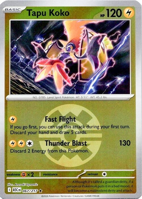 Tapu Koko (Quick Ball) (067/217) (ASC)