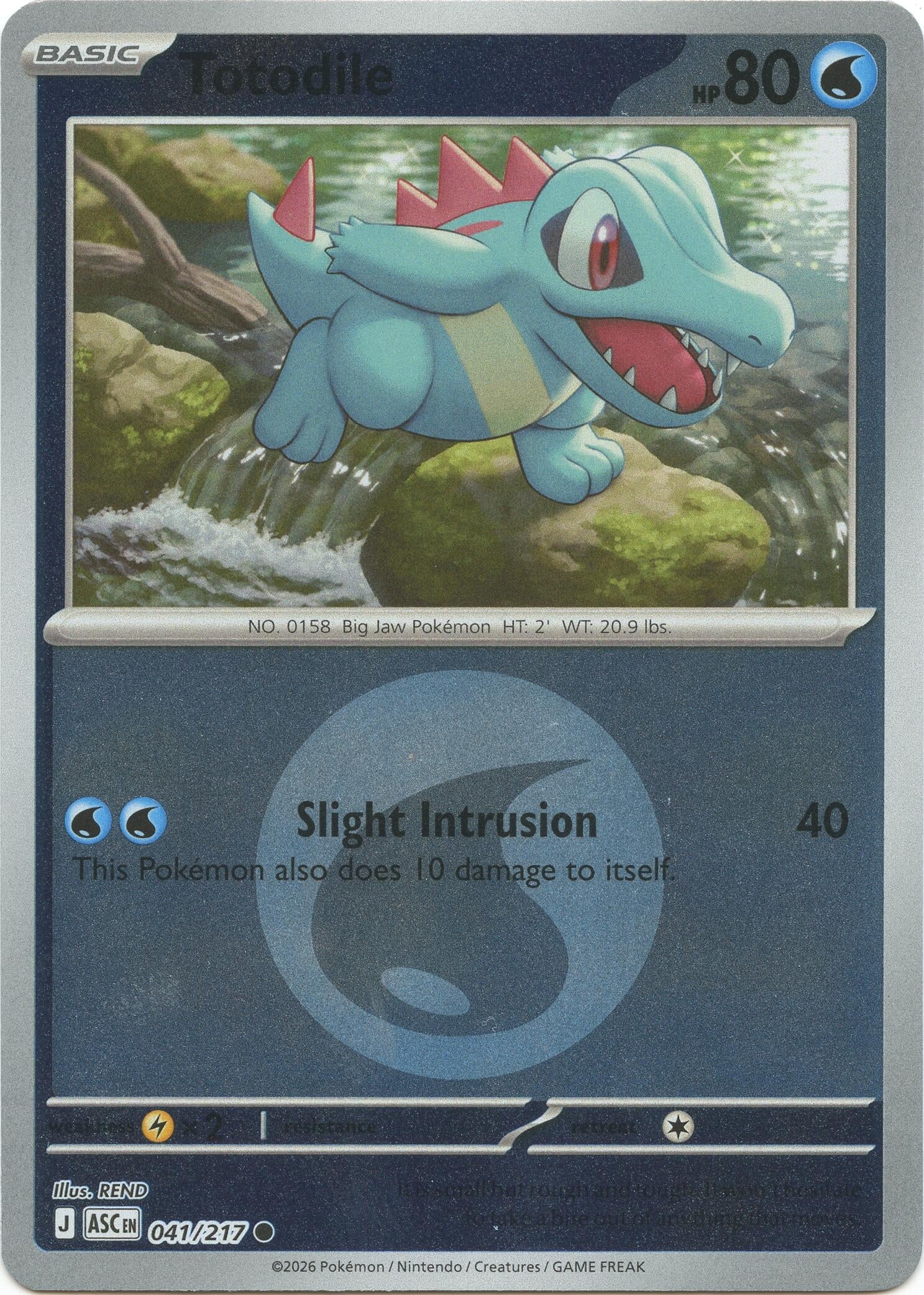 Totodile (Energy Symbol Pattern) (041/217) (ASC) – Card Dynasty