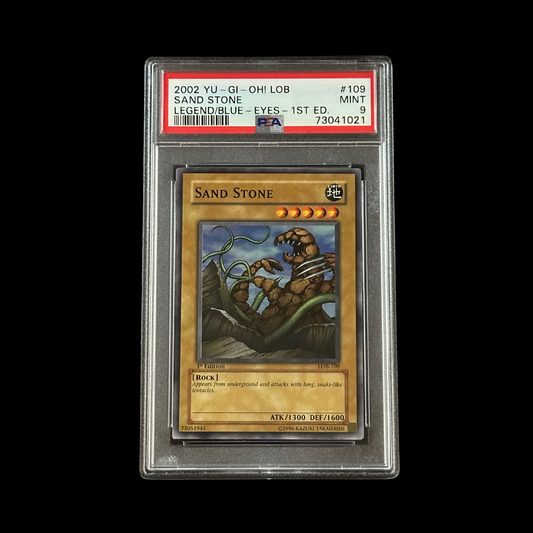Yu-Gi-Oh! Slab Sand Stone 1st Edition LOB-109 PSA 9 Mint 2002