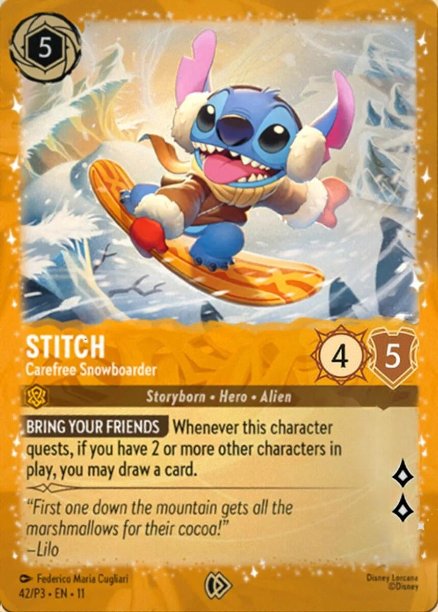 Stitch - Carefree Snowboarder (42) (DLPC)