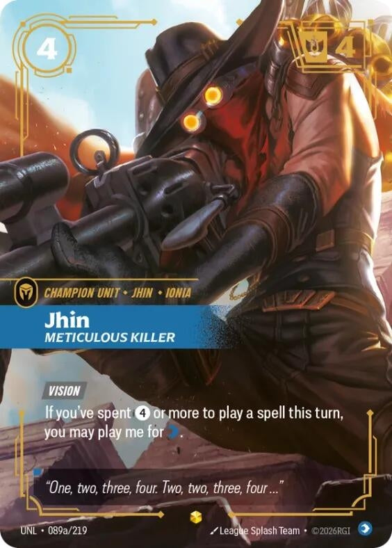 Jhin, Meticulous Killer (Alternate Art) (089a/219) (UNL)