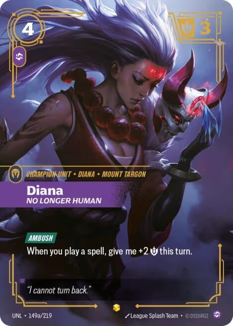 Diana, No Longer Human (Alternate Art) (149a/219) (UNL)