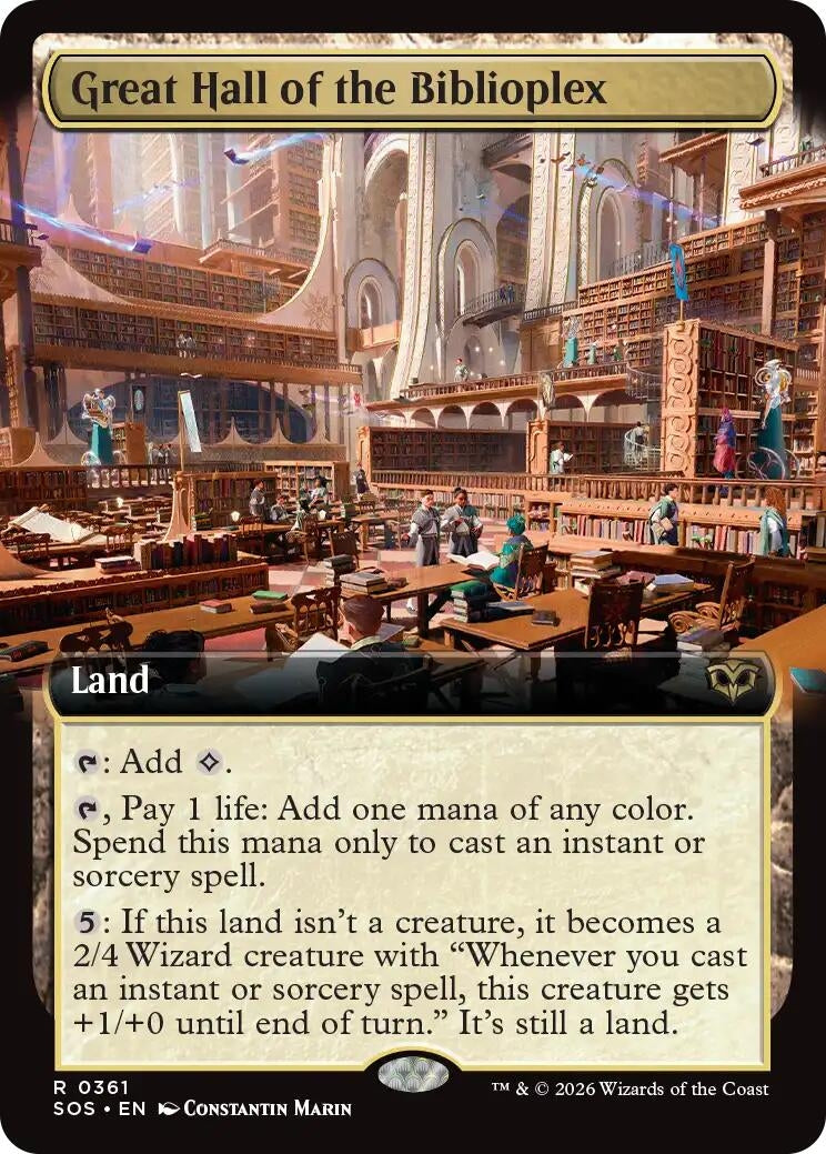 Great Hall of the Biblioplex (Extended Art) (361) (SOS)
