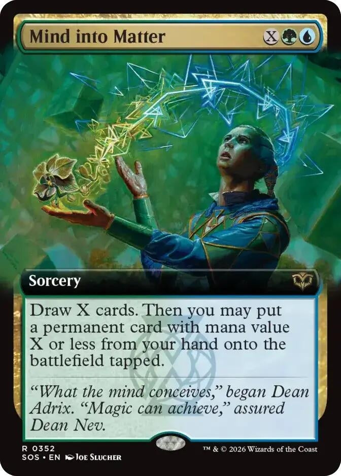 Mind into Matter (Extended Art) (352) (SOS)