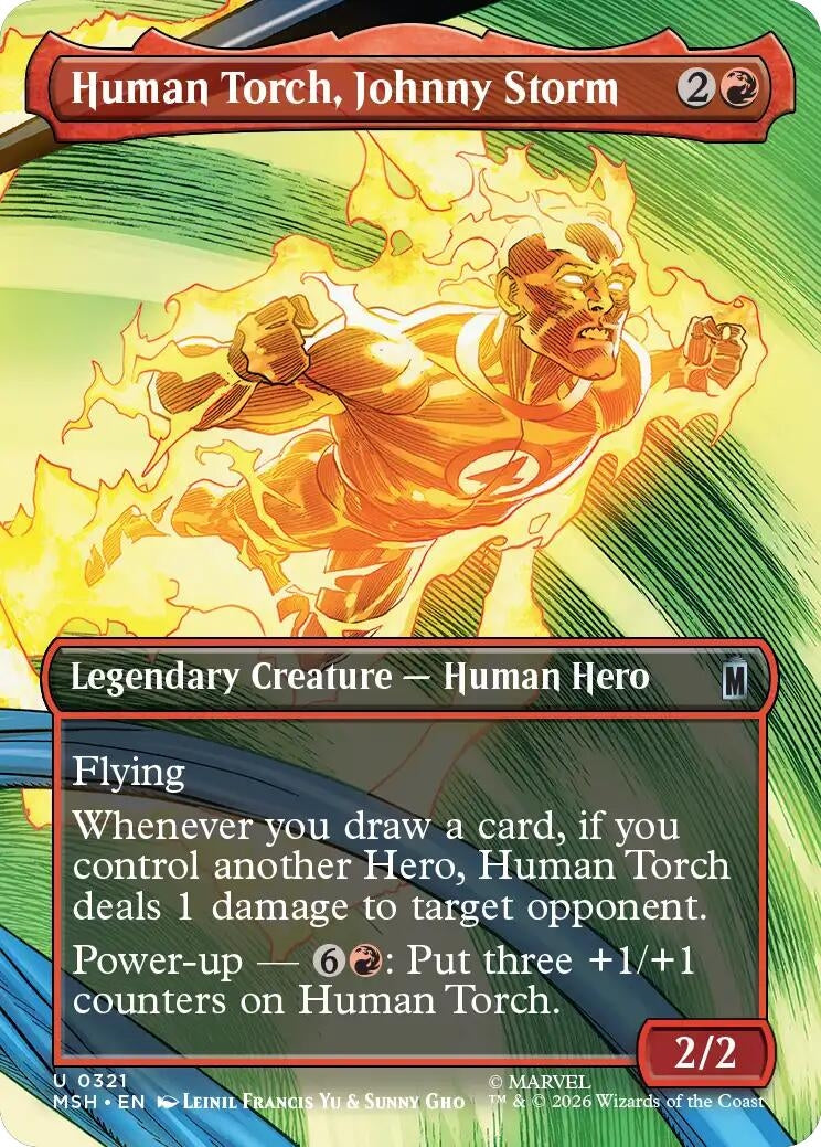 Human Torch, Johnny Storm (Borderless) (321) (MSH)