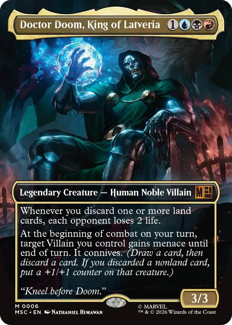 Doctor Doom, King of Latveria (Borderless) (6) (MSC)
