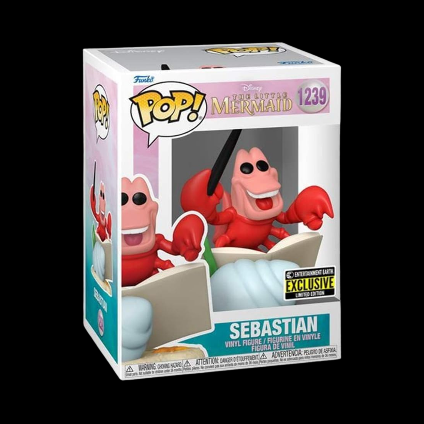 Disney The Little Mermaid Sebastian Funko Pop! Vinyl Figure #1239 + Protector (Entertainment Exclusive Limited Edition)