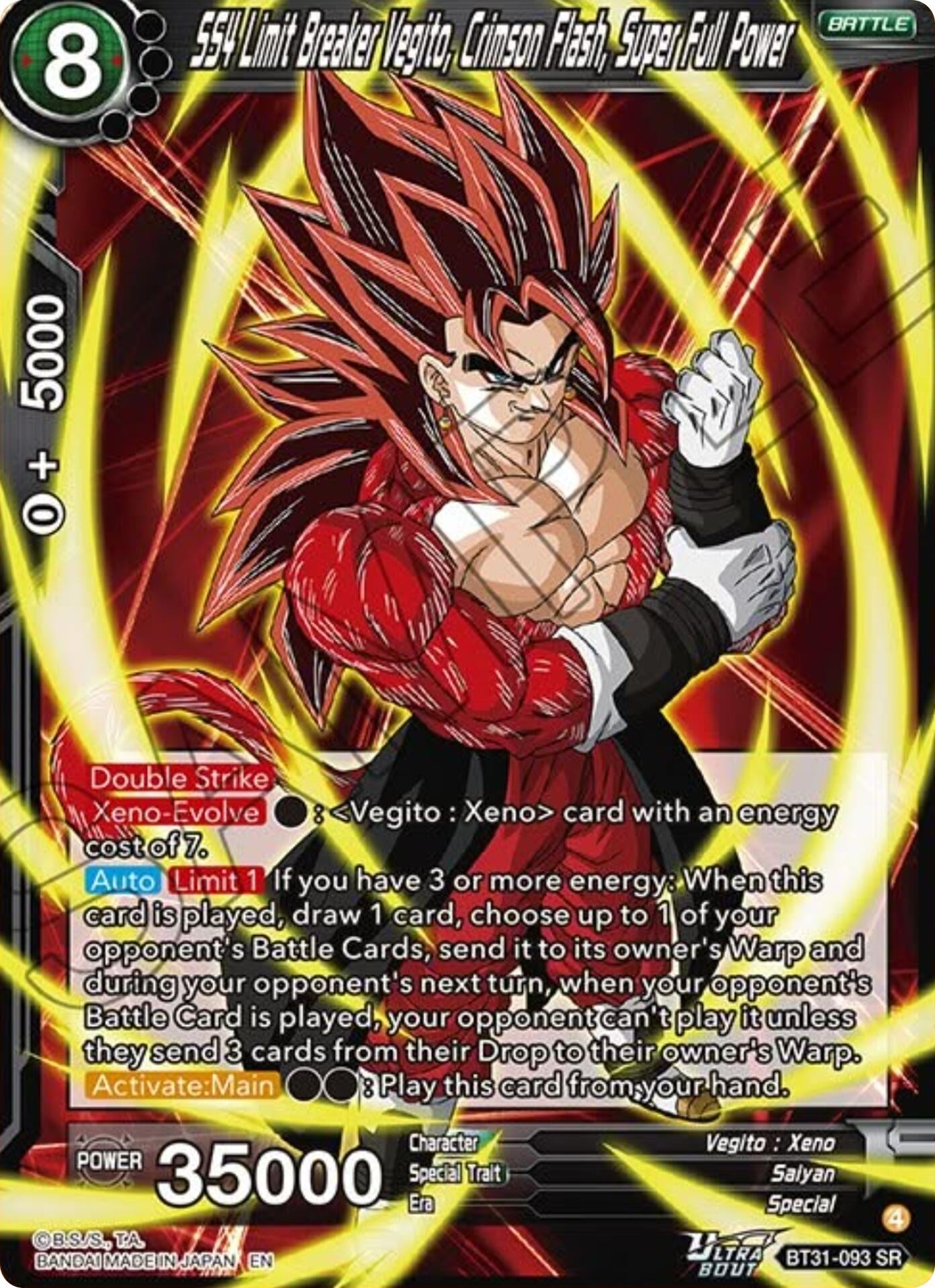 SS4 Limit Breaker Vegito, Crimson Flash, Super Full Power (BT31-093) (BT31)