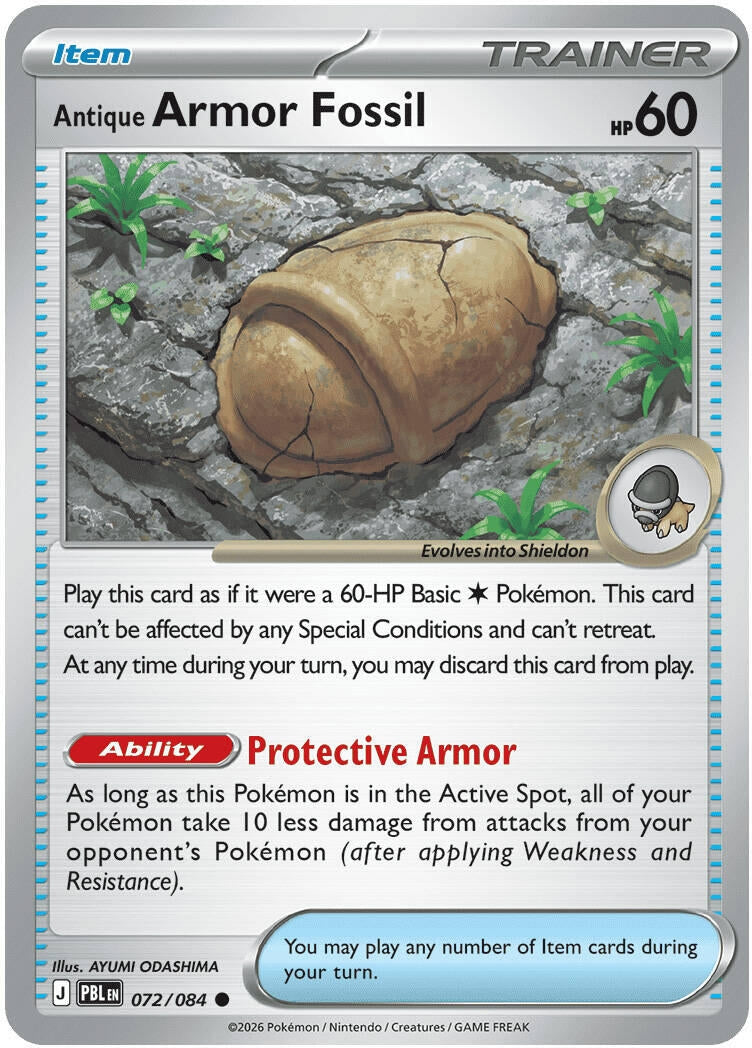 Antique Armor Fossil (072/084) (PBL)