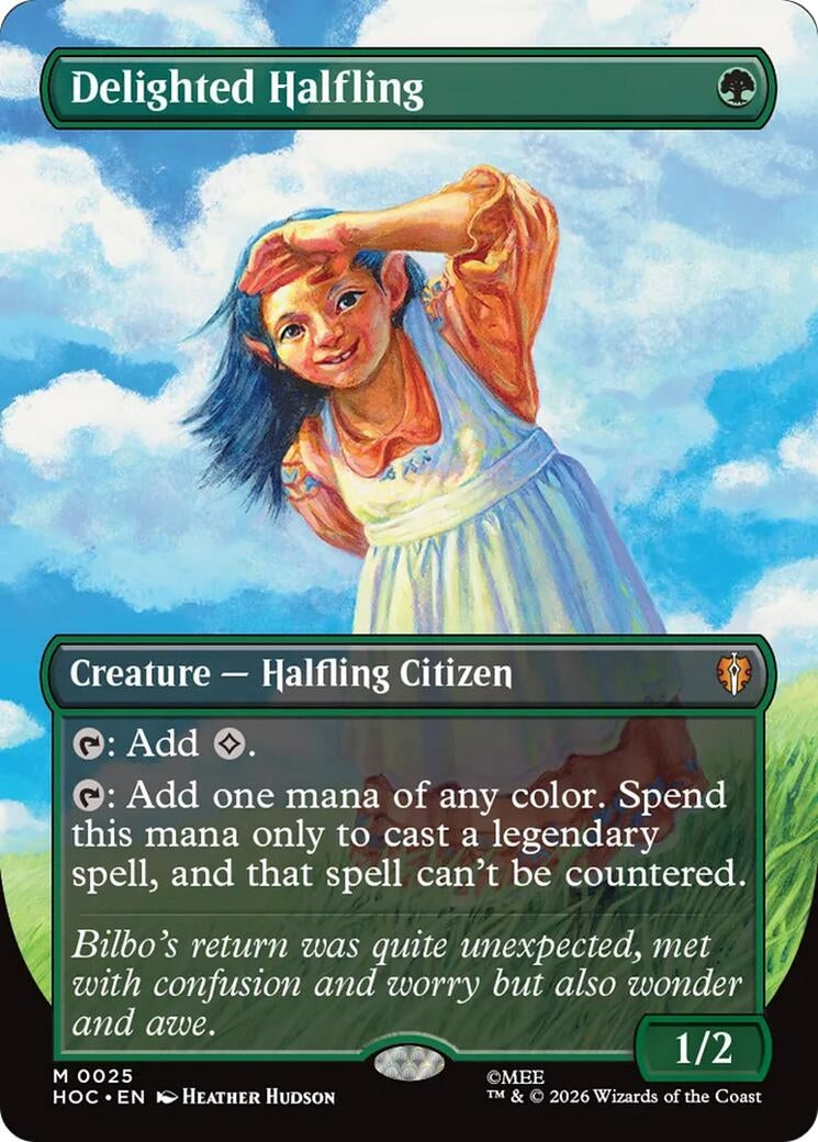 Delighted Halfling (Borderless) (25) (HOC)