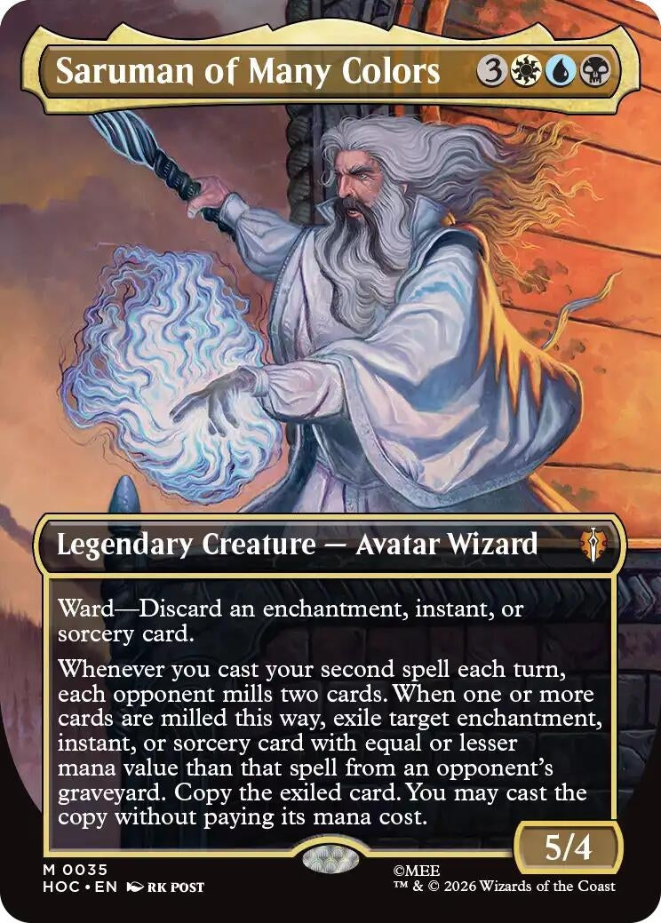 Saruman of Many Colors (Borderless) (35) (HOC)