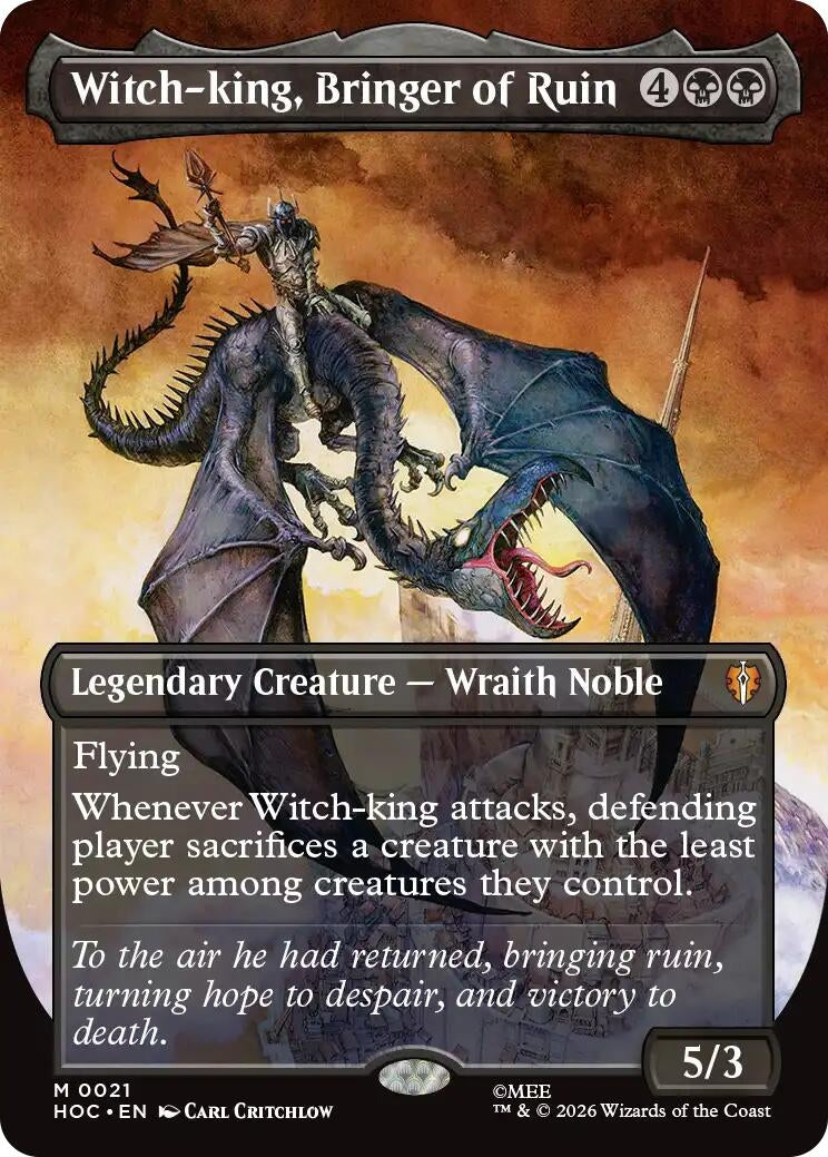 Witch-king, Bringer of Ruin (Borderless) (21) (HOC)