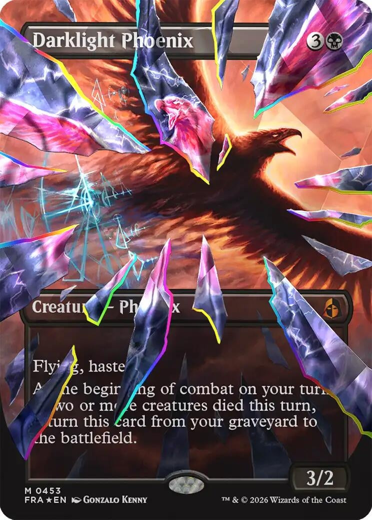 Darklight Phoenix (Borderless) (Facet Foil) (0453) (453) (FRA)