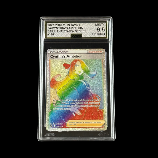 Pokemon Slab Cynthias's Ambition Brilliant Stars 178/172 AGS 9.5 Mint+ 2022