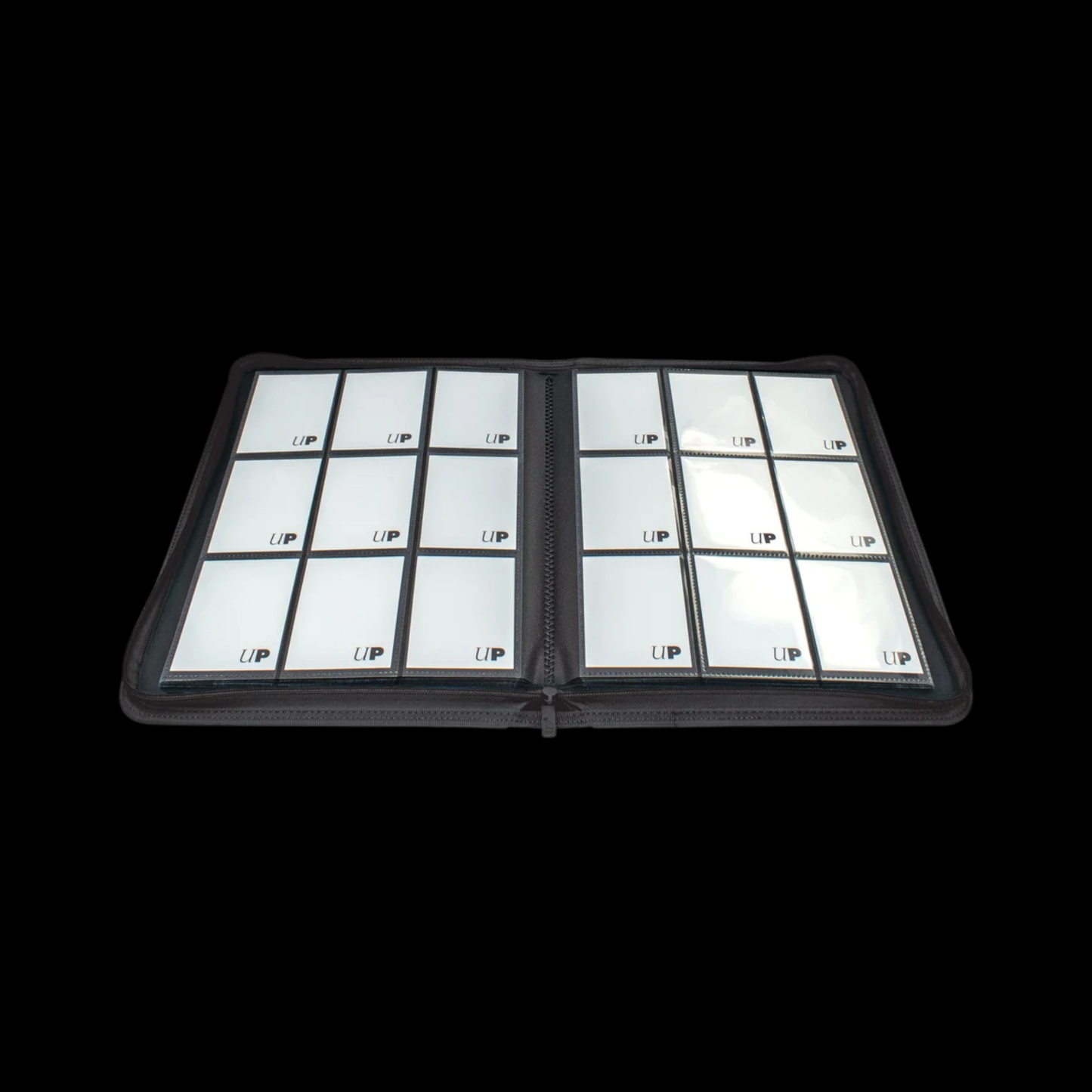 Ultra Pro Vivid Zippered Binder Black 9 Pocket 360x Cards