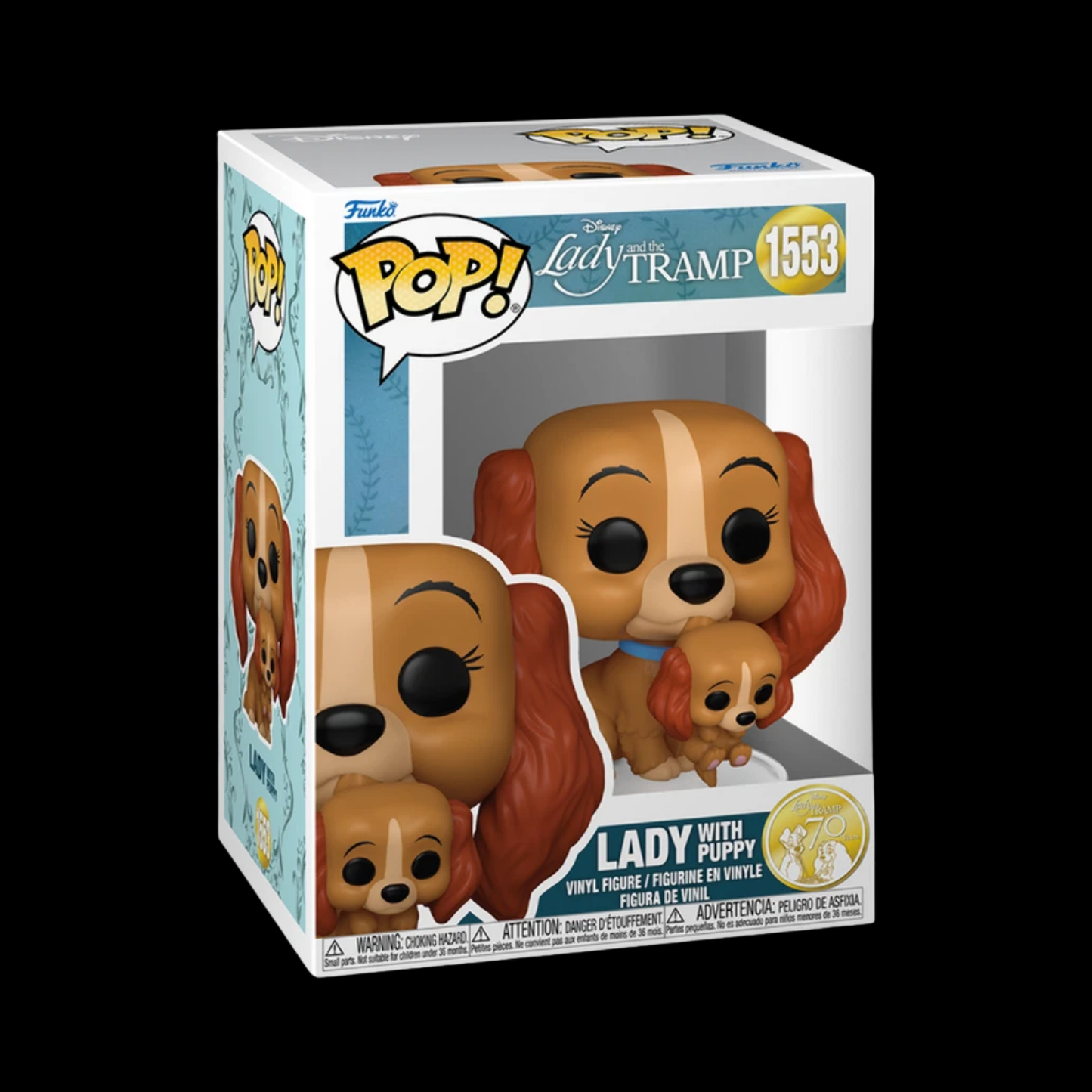 Disney Lady and the Tramp Lady With Puppy Funko Pop! Vinyl Figure #1553 + Protector (70th anniversary)