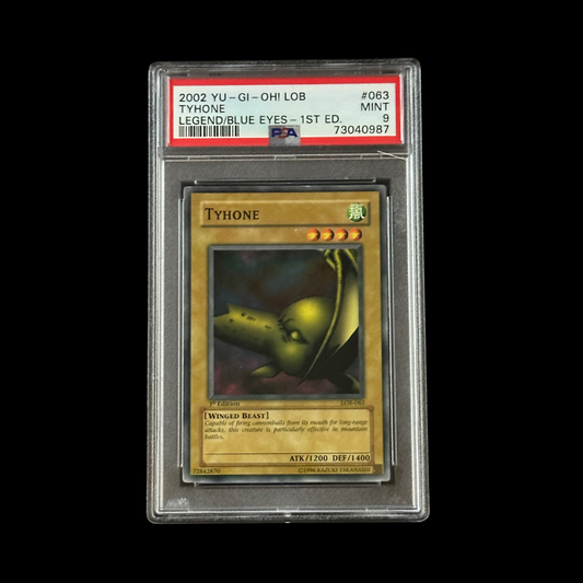 Yu-Gi-Oh! Slab Tyhone 1st Edition LOB-063 PSA 9 Mint 2002