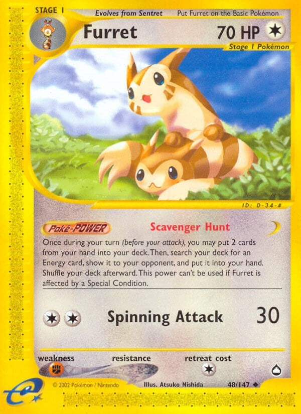 pokemon furret card Furret (048/147) (AQ) – Card Dynasty