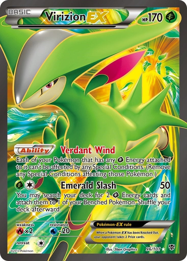 Virizion EX (Full Art) (96/101) (PLB) *FRENCH*