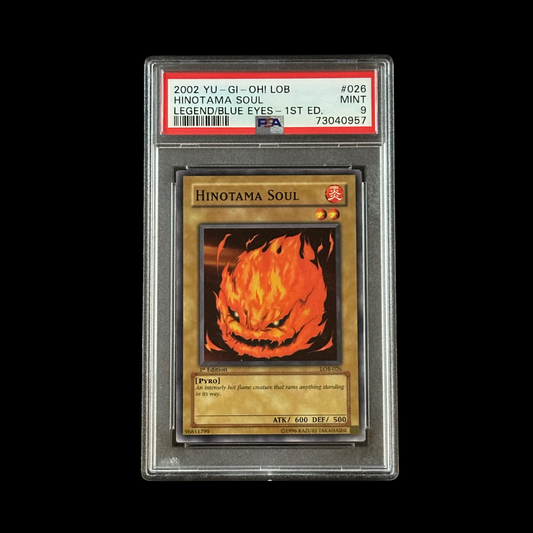 Yu-Gi-Oh! Slab Hinotama Soul 1st Edition LOB-026 PSA 9 Mint 2002
