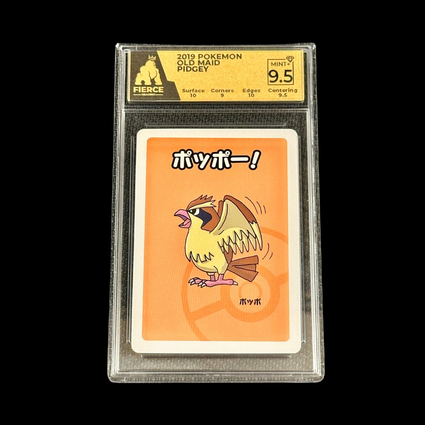 Pokemon JP Slab Old Maid Pidgey Fierce Grading 9.5 NM+ 2019