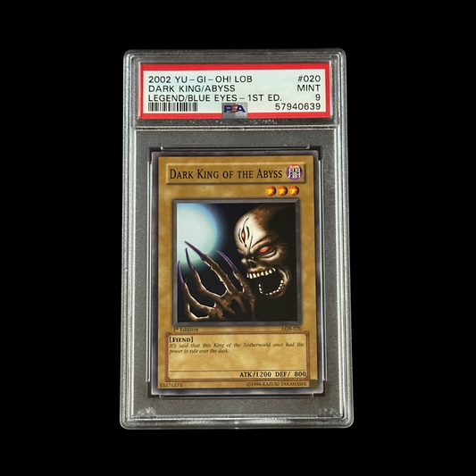 Yu-Gi-Oh! Slab Dark King Of The Abyss 1st Edition LOB-020 PSA 9 Mint 2002