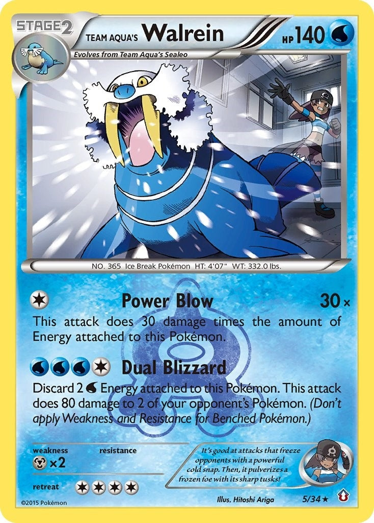 Team Aqua's Walrein (5/34) (DCR)
