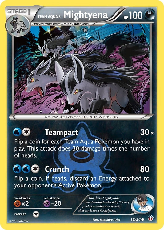 Team Aqua's Mightyena (18/34) (Double Crisis) (DCR)