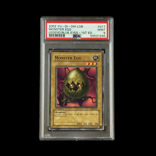 Yu-Gi-Oh! Slab Monster Egg 1st Edition LOB-017 PSA 9 Mint 2002