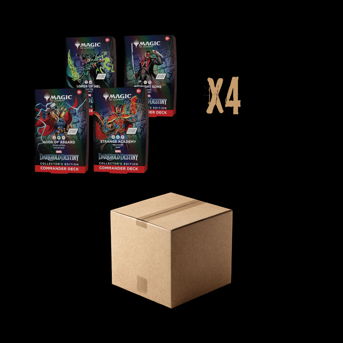 MTG Magic The Gathering Darkhold Destiny x4 Collector Commander Deck Sealed Case (Ships April 2027)
