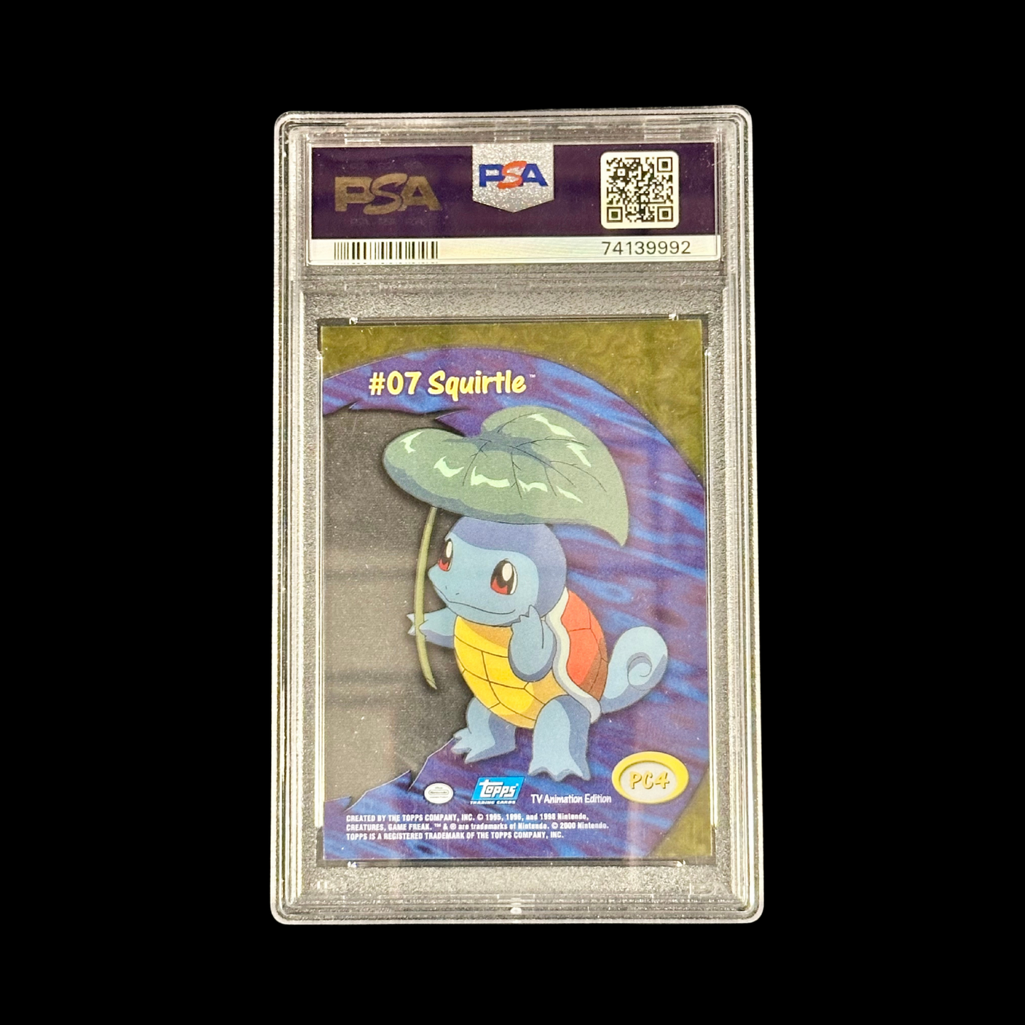 Pokemon Slab Topps Squirtle 07 PSA 9 Mint 2000