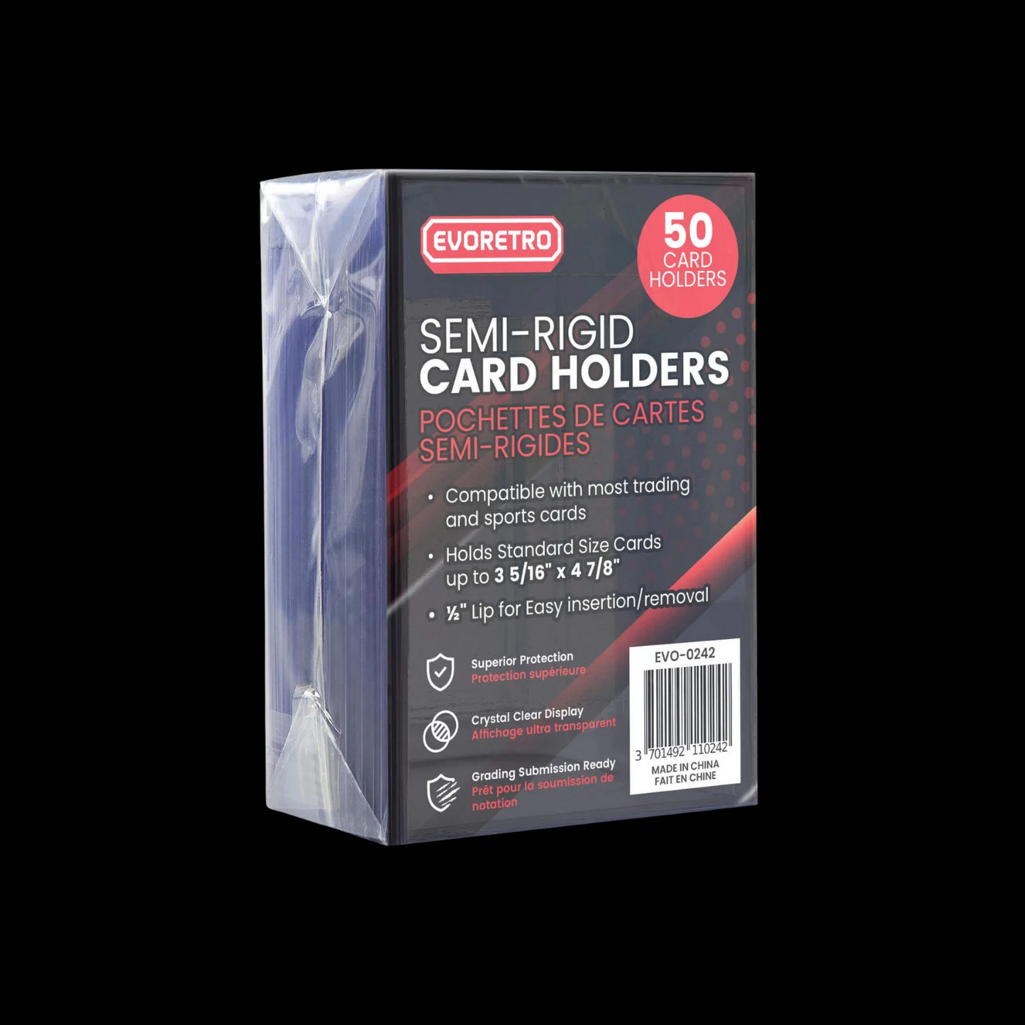 Evoretro Semi-Rigid 1/2" Lip Sleeves 50ct