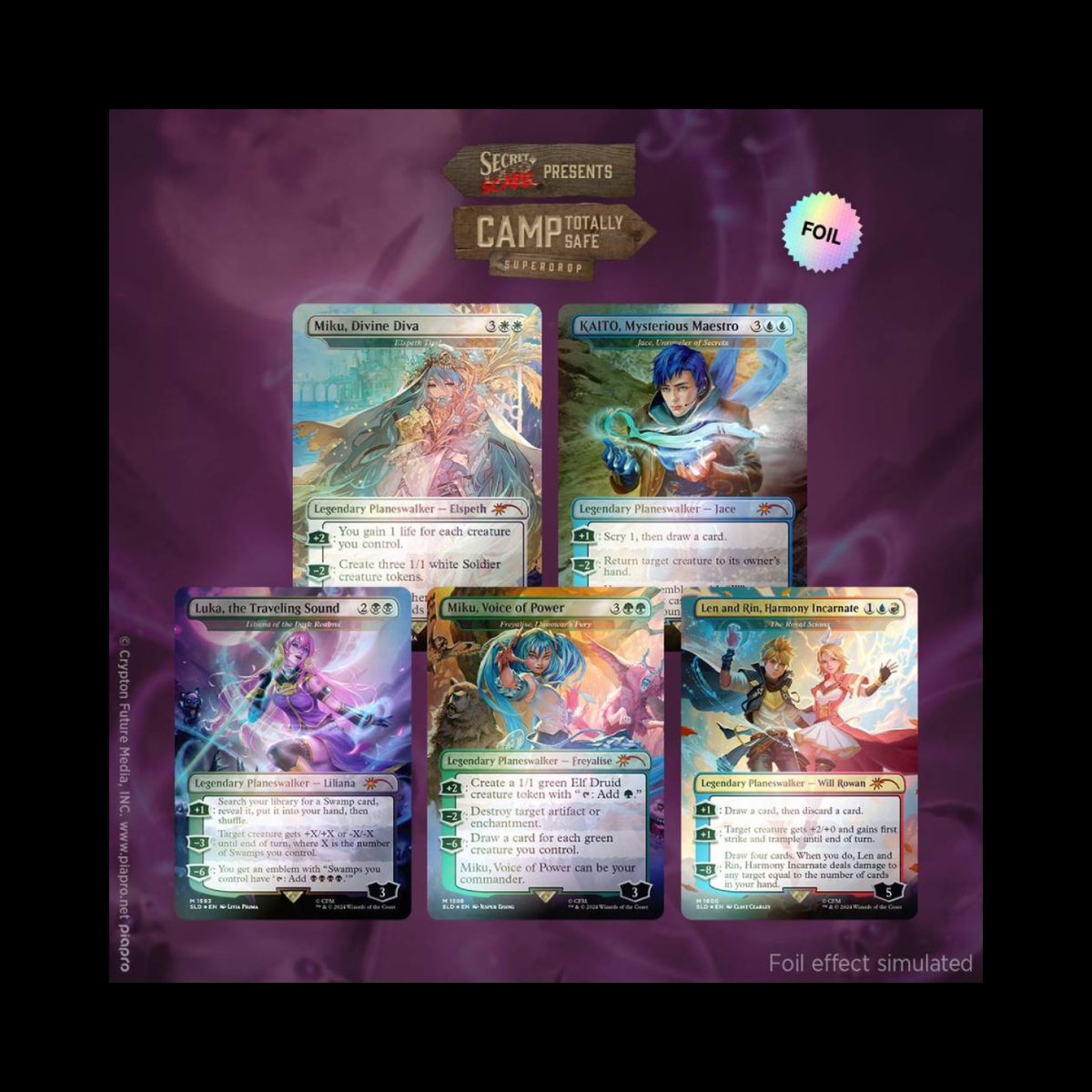 MTG Magic The Gathering Secret Lair Drop Series Hatsune Miku Electric Entourage ENGLISH Rainbow Foil Sealed