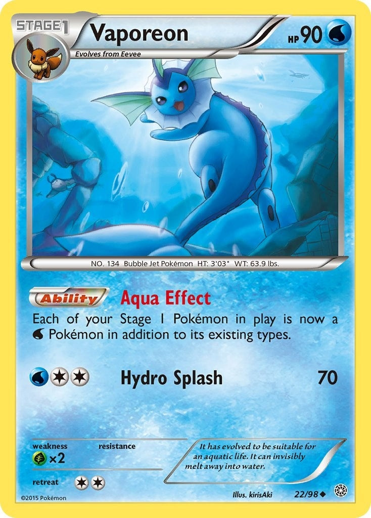 Vaporeon (22/98) (AOR)