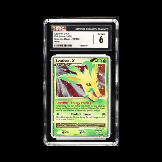 Pokemon Slab Leafeon LV.X 99/100 Holo CGC 6 EX-MT 2008