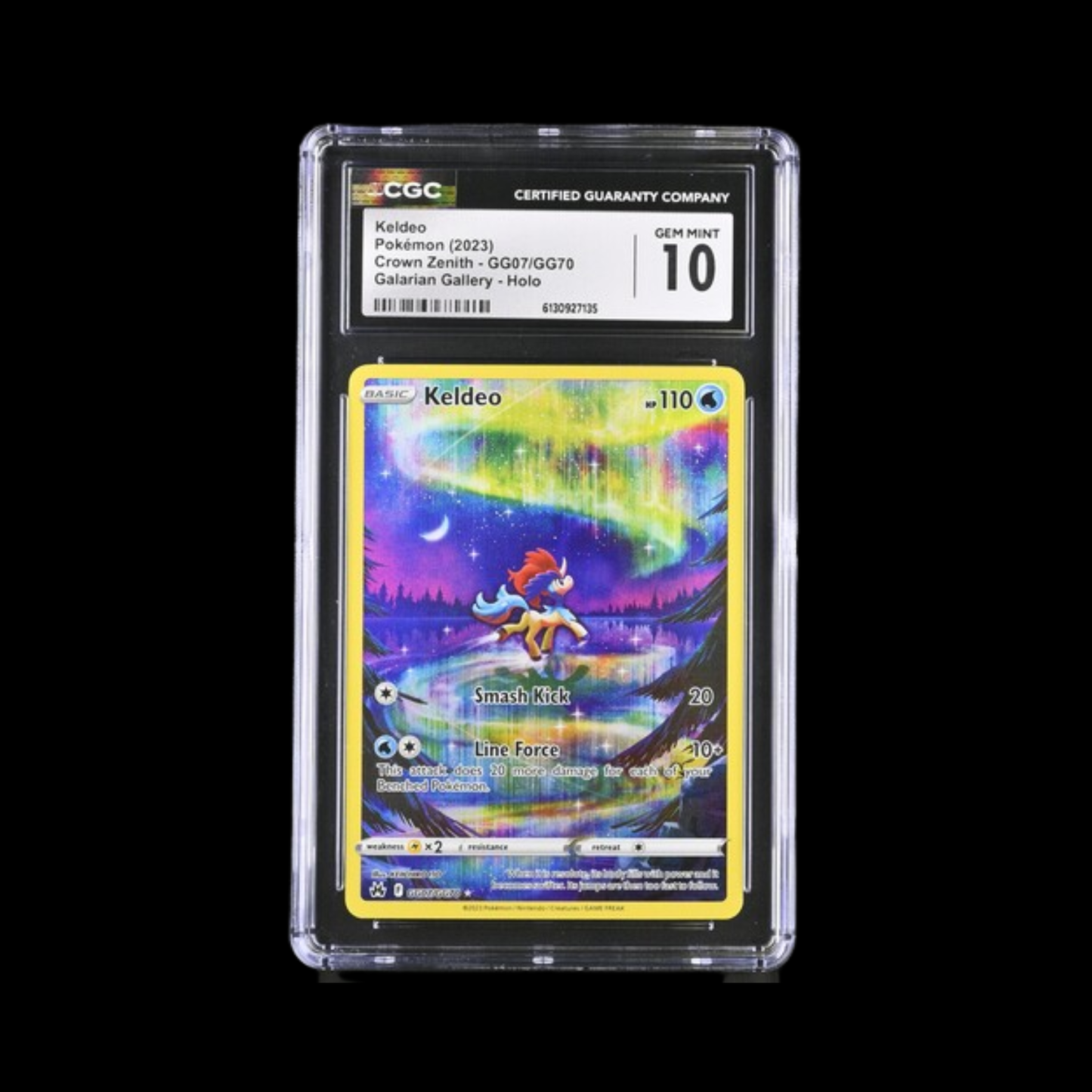 Pokemon Slab Keldeo GG07 CGC 10 Gem 2023